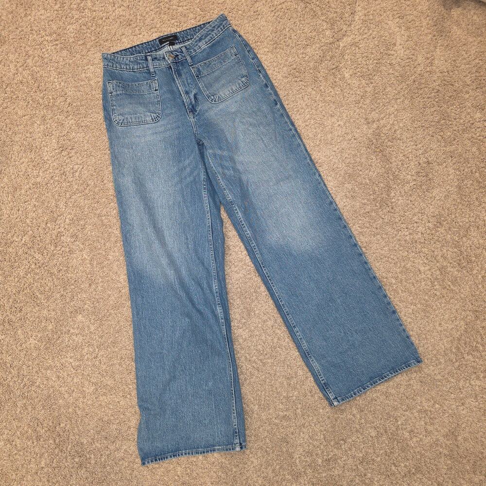 Free Assembly super high wide leg denim jeans sz 28